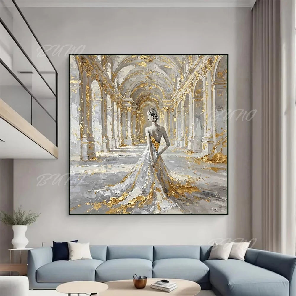Gold Foil Canvas Painting