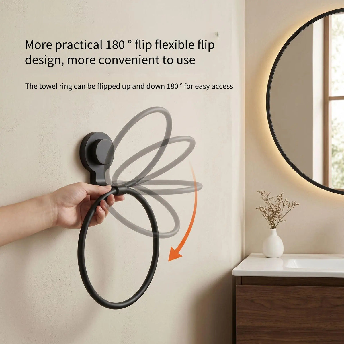Punch-Free Towel Ring