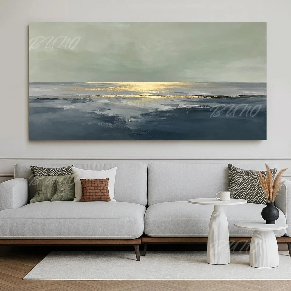 Coastal Impasto Wall Painting
