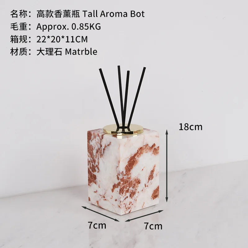 Coral Red Marble Bath Set