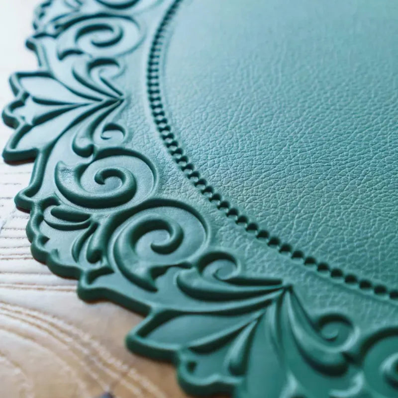 Round Leather Table Mats