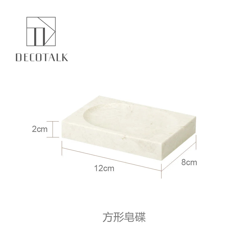 Cream Marble Bath Set