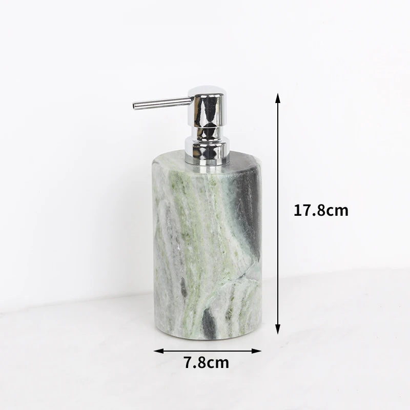 Emerald Green Natural Marble Bathroom Set