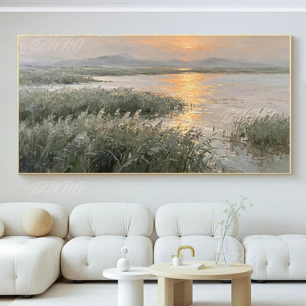 Coastal Impasto Wall Painting