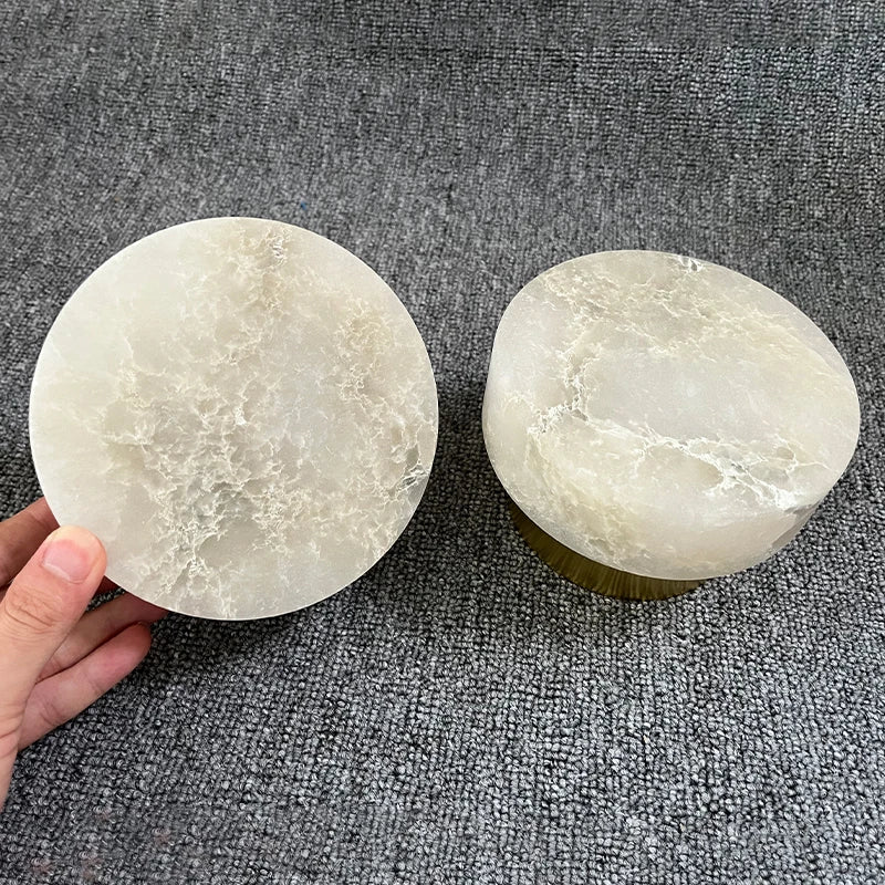 Spanish Natural Marble Round Wall Lamp