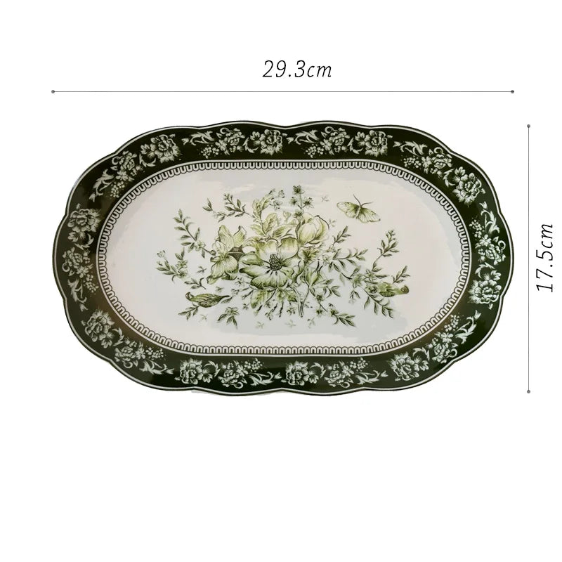 Emerald Embossed Dinner Set