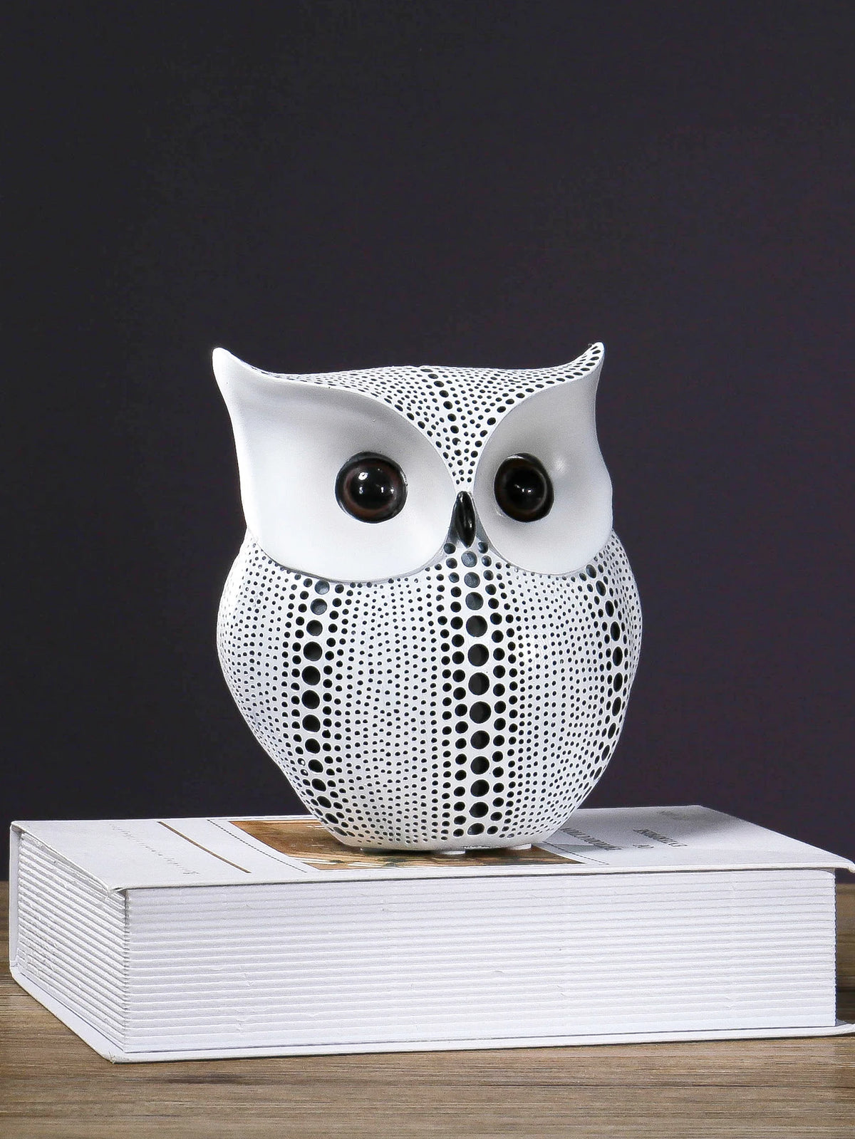 Owl Resin Statue Pair