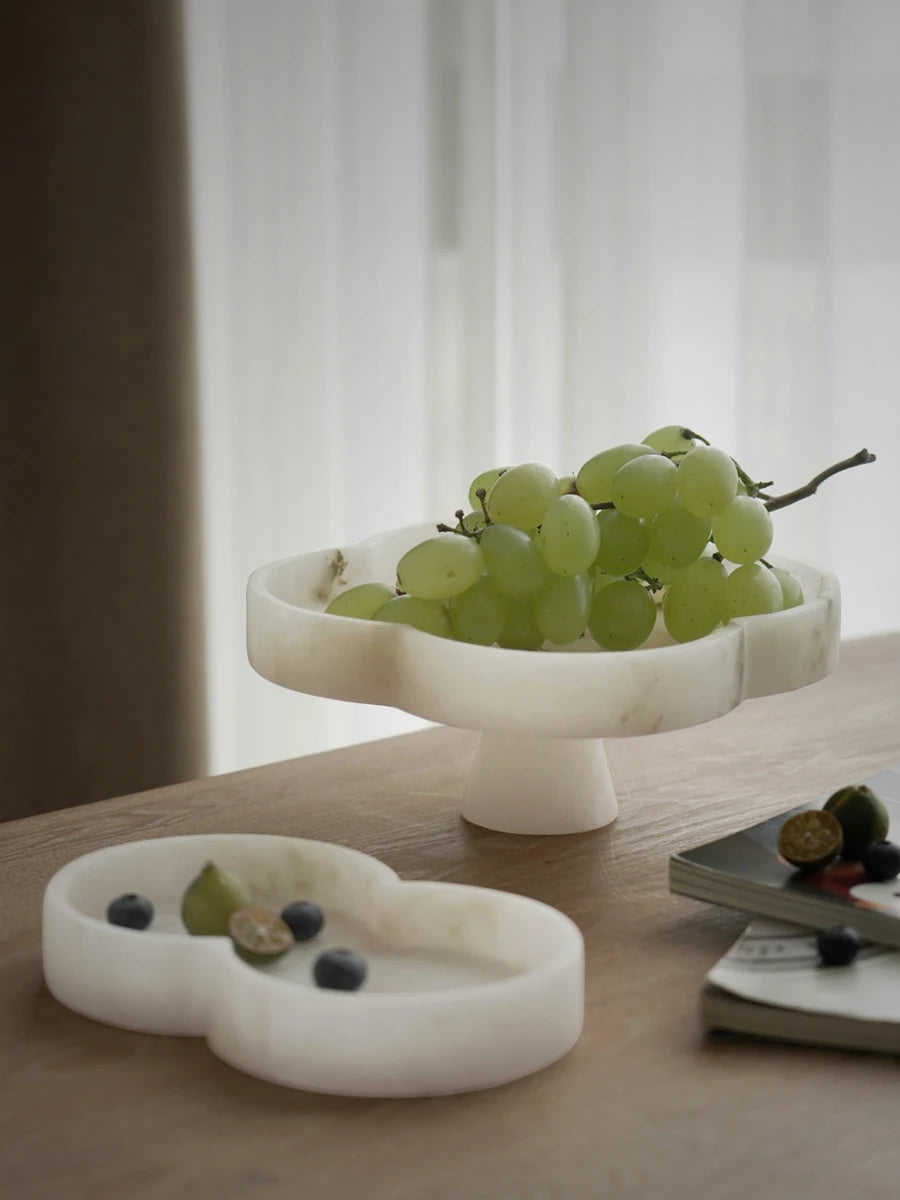 White Onyx Natural Marble Tray