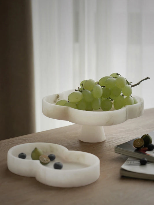 White Onyx Natural Marble Tray