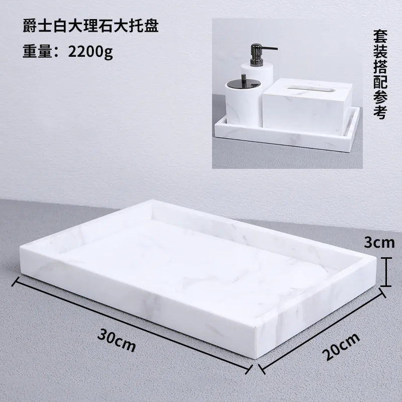 Square Marble Jewellery Tray