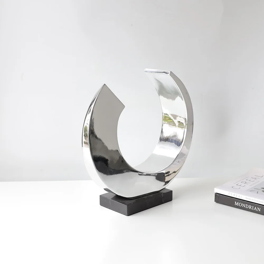 Curved Moon Statue