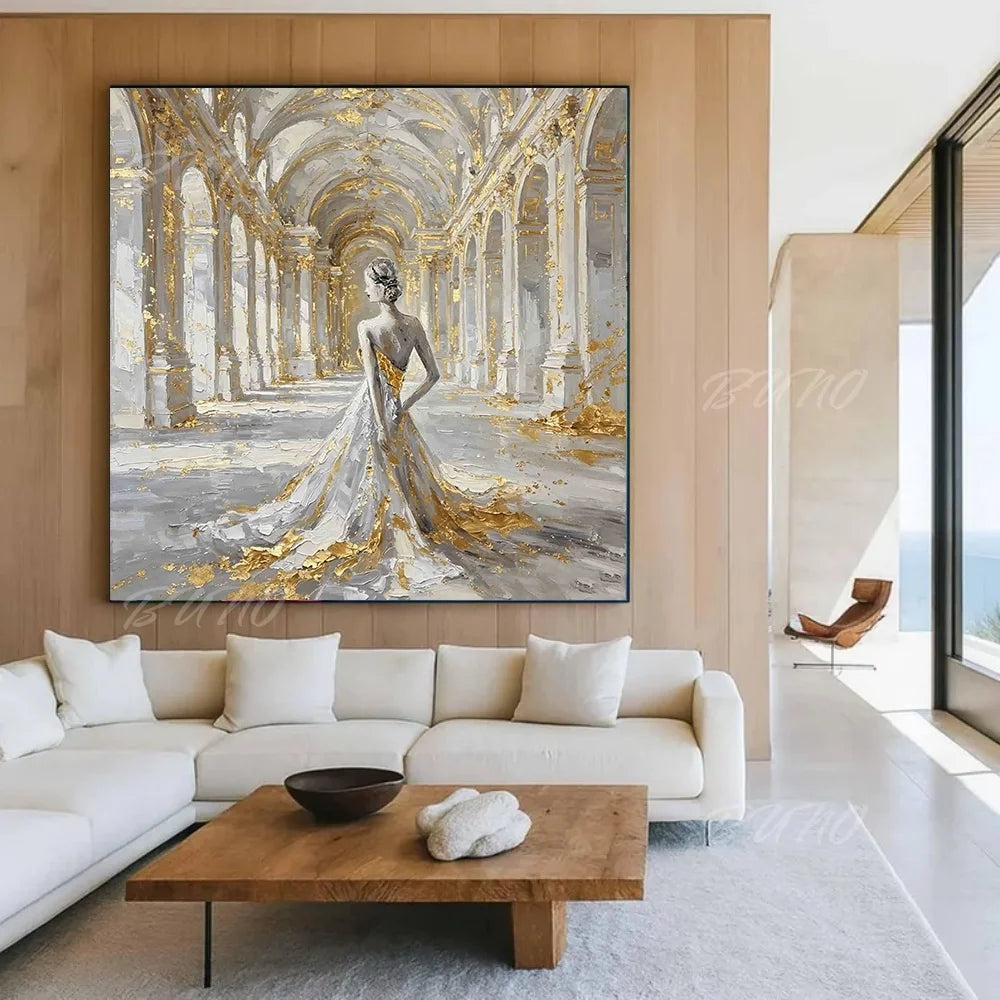 Gold Foil Canvas Painting