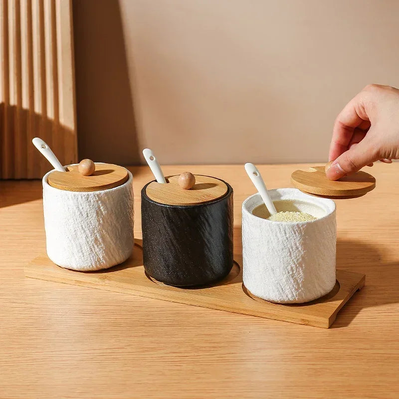Ceramic seasoning bottle jar box