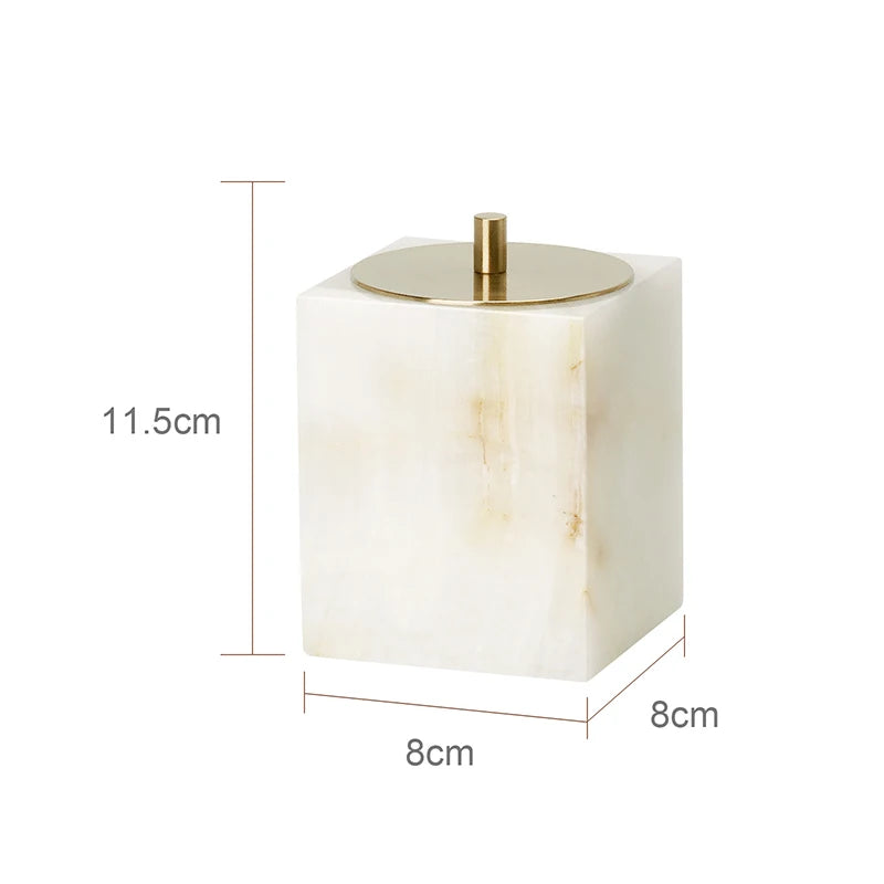 White Onyx Marble Bath Trio