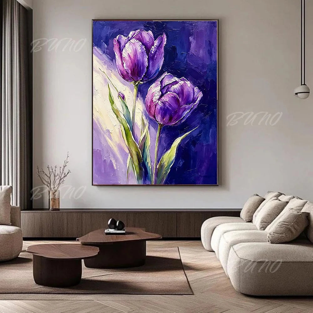 Dark Moody Floral Painting