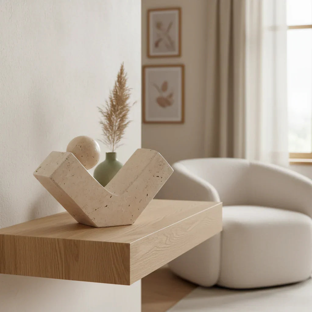 Travertine Accent Ornament