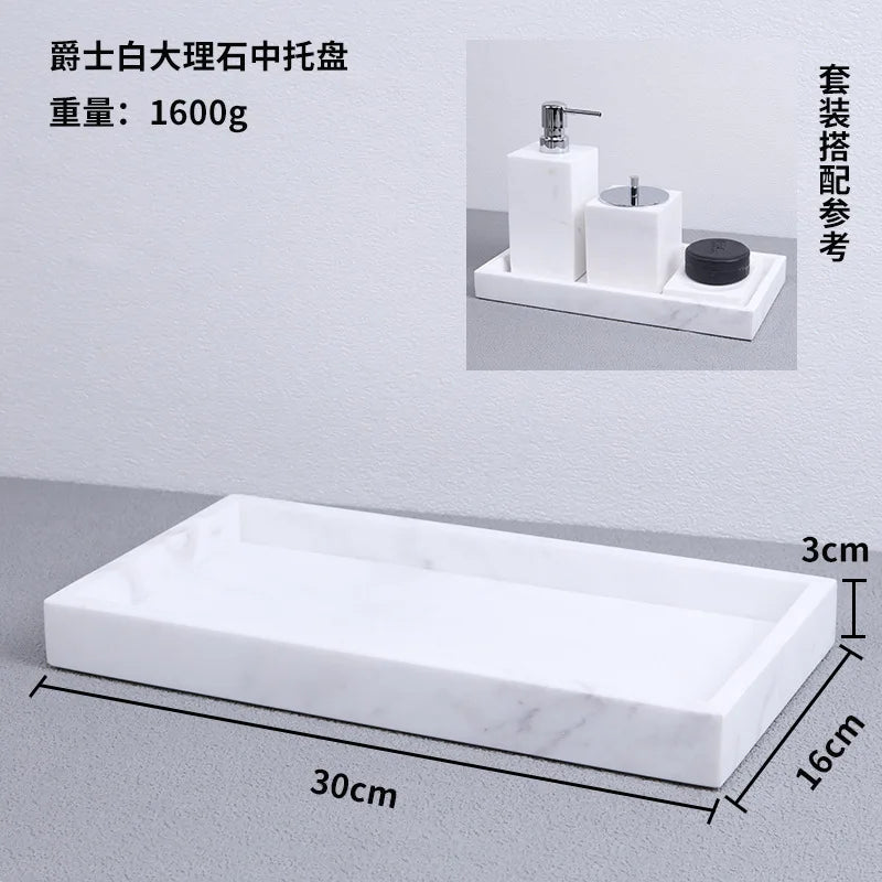 Square Marble Jewellery Tray