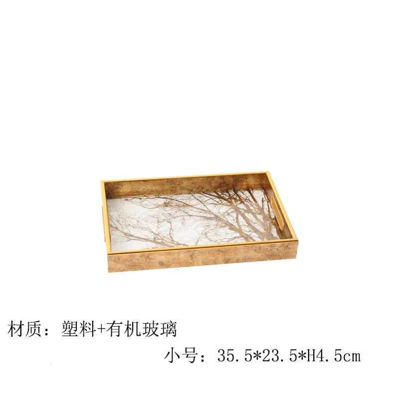 Gilded Branch Tray