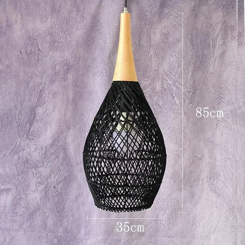 Southeast Asian Rattan Lamps Handmade Pendant