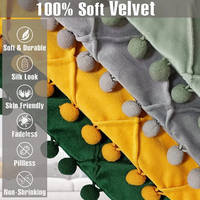 Pompom Textured Cushion Cover