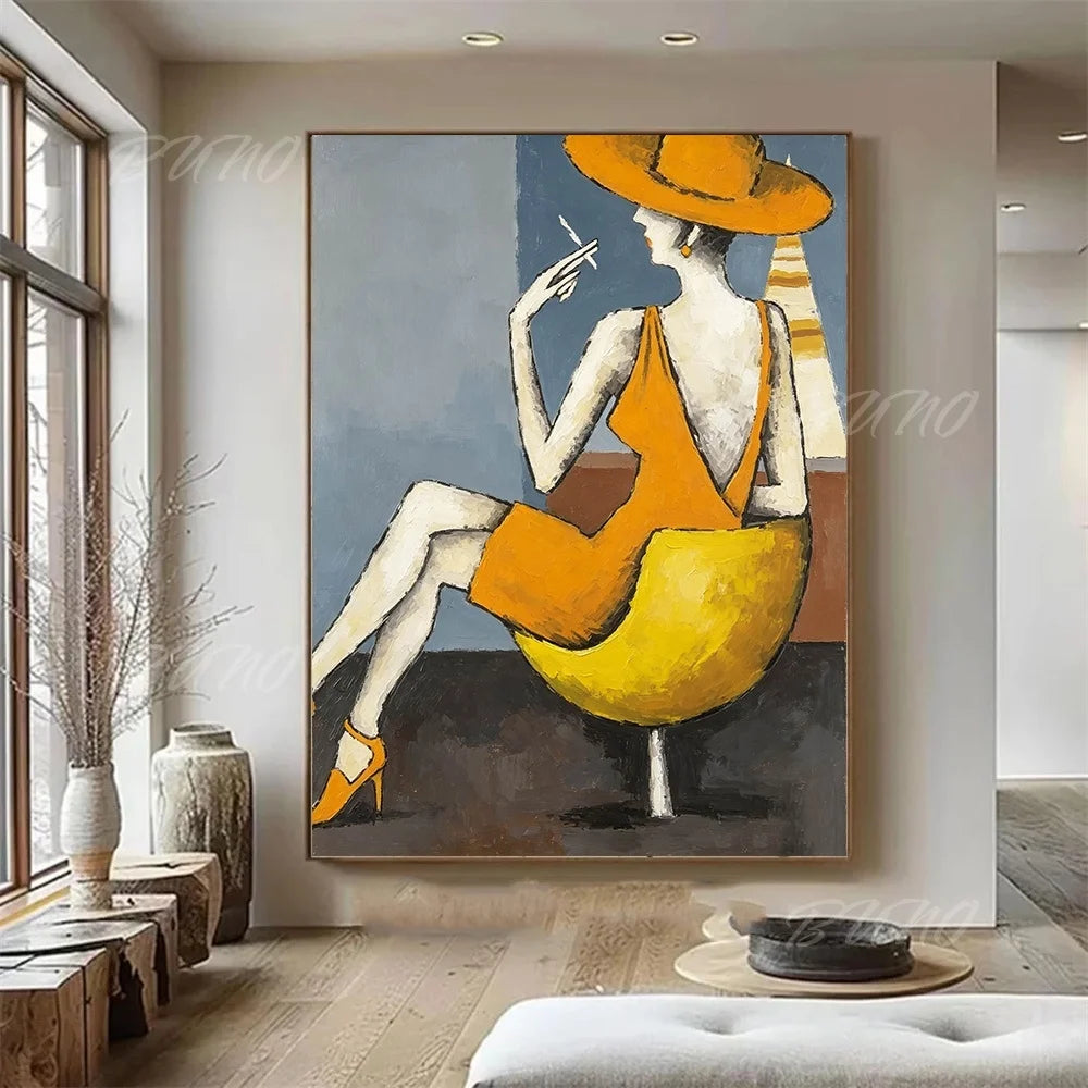 Textured Fashion Figure Art