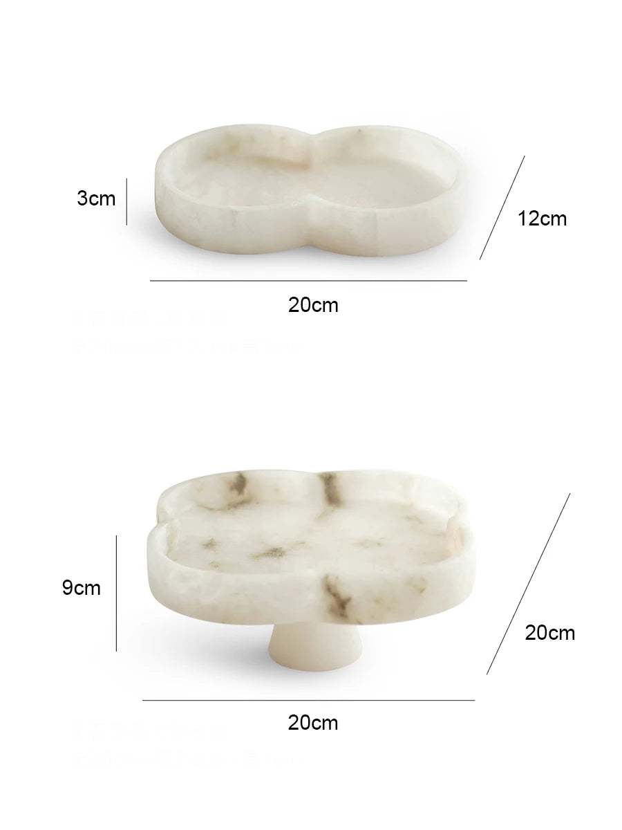 White Onyx Natural Marble Tray