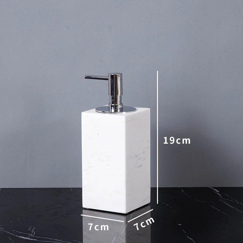 Volakas White Natural Marble Bathroom Set
