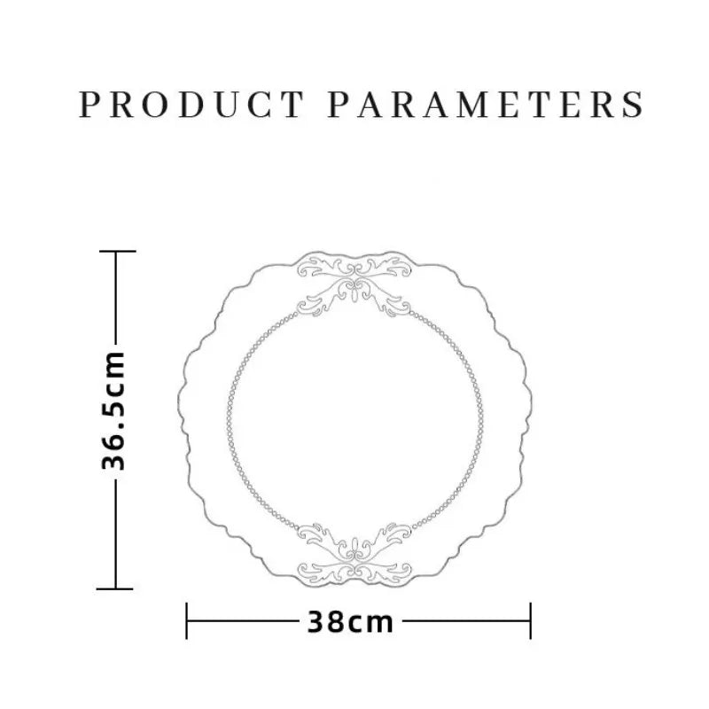 Cream Flower Round Placemats