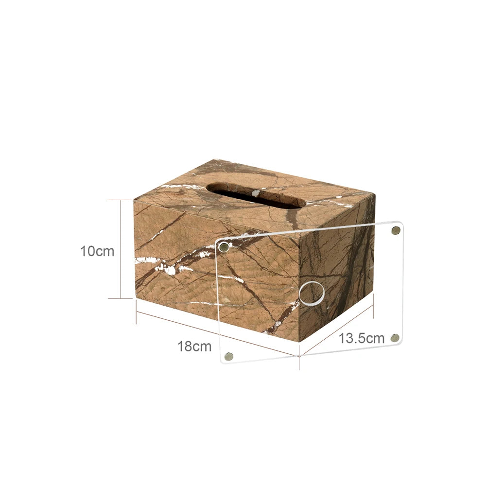 Natural Marble Tissue Box Decorative