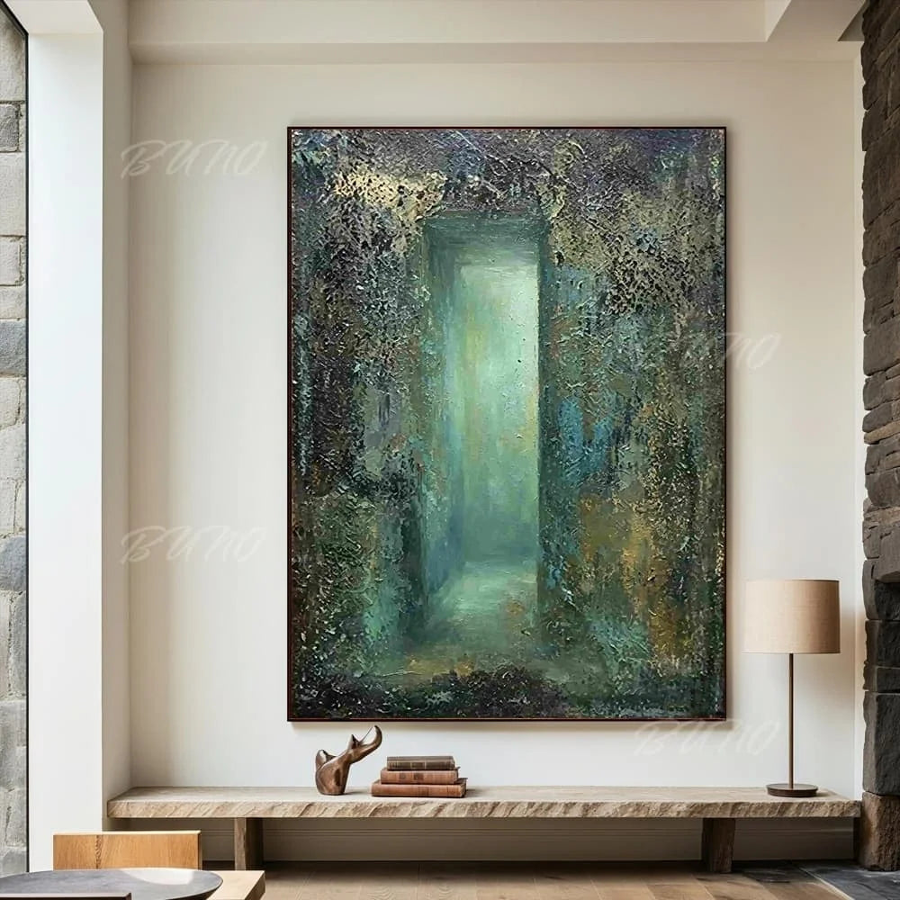 Gold and Green Canvas Art