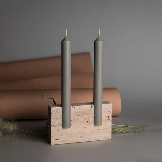 Holes Marble Taper Candle Holder