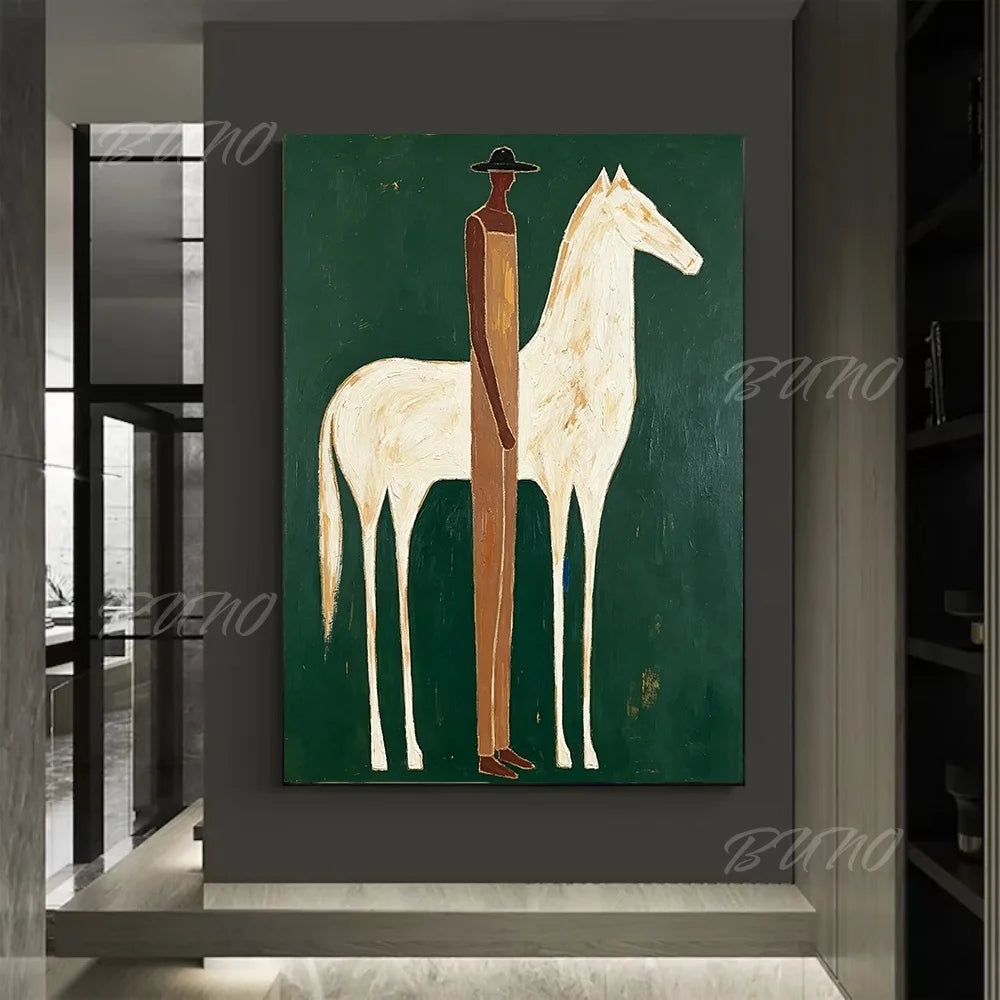 White Horse Palette Painting