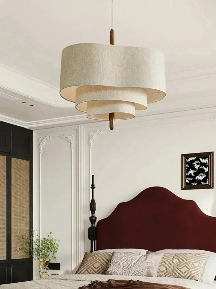 Japan Retro Fabric Chandelier Wabi