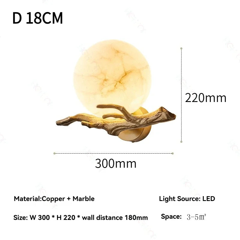 Italian Marble Waterproof Wall Lamp