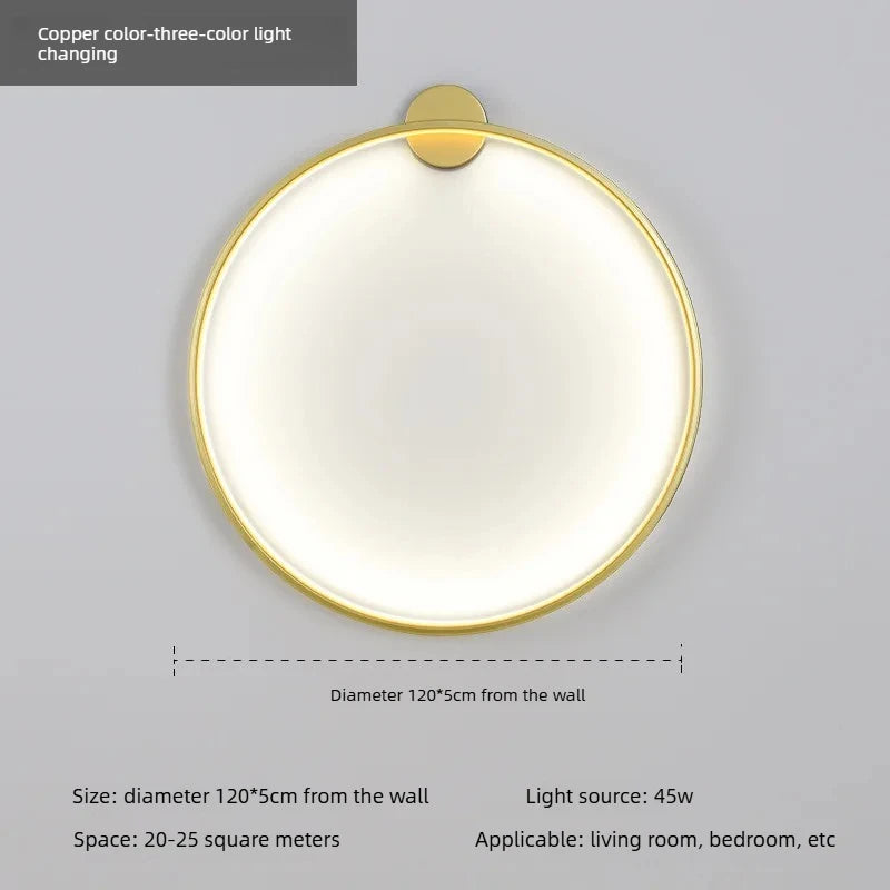 Minimalist LED Circle Background Wall Lamp