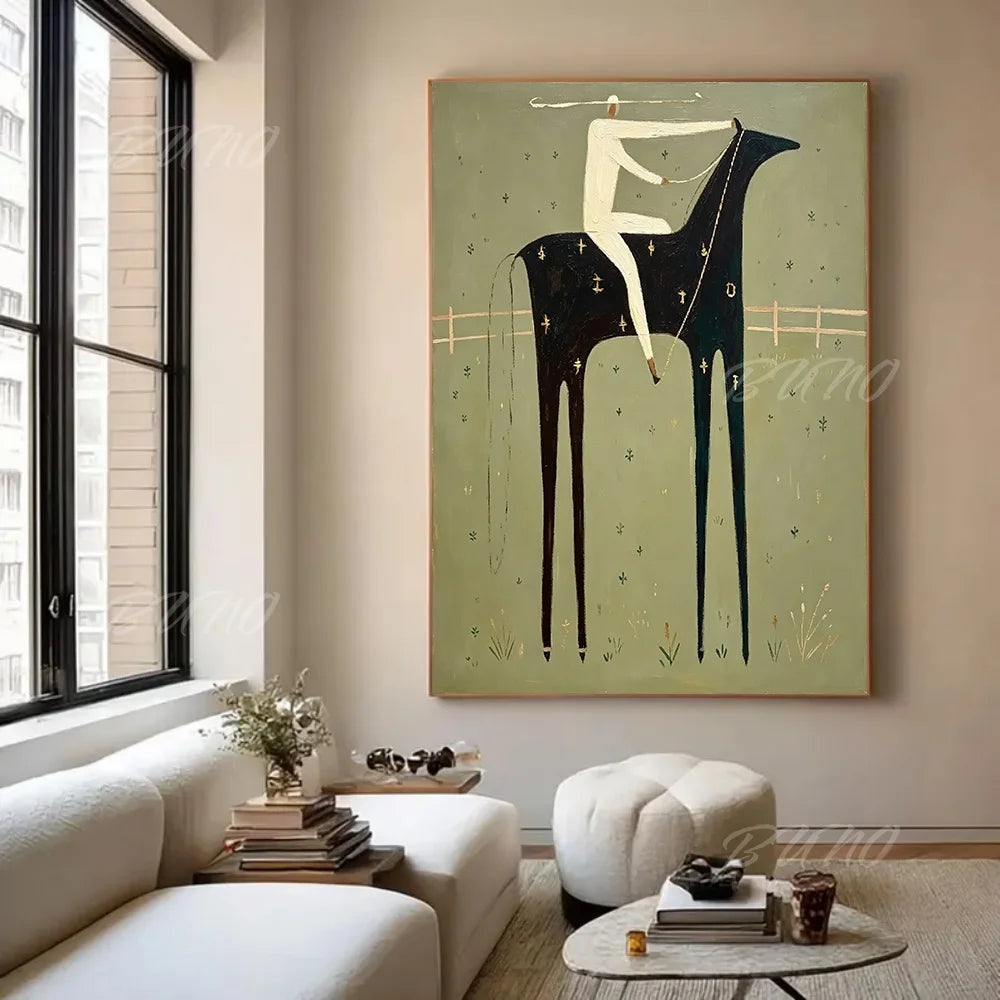 Mid-Century Modern Horse Art