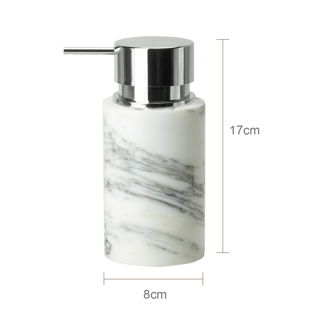 White Arabescato Natural Marble Bathroom Set