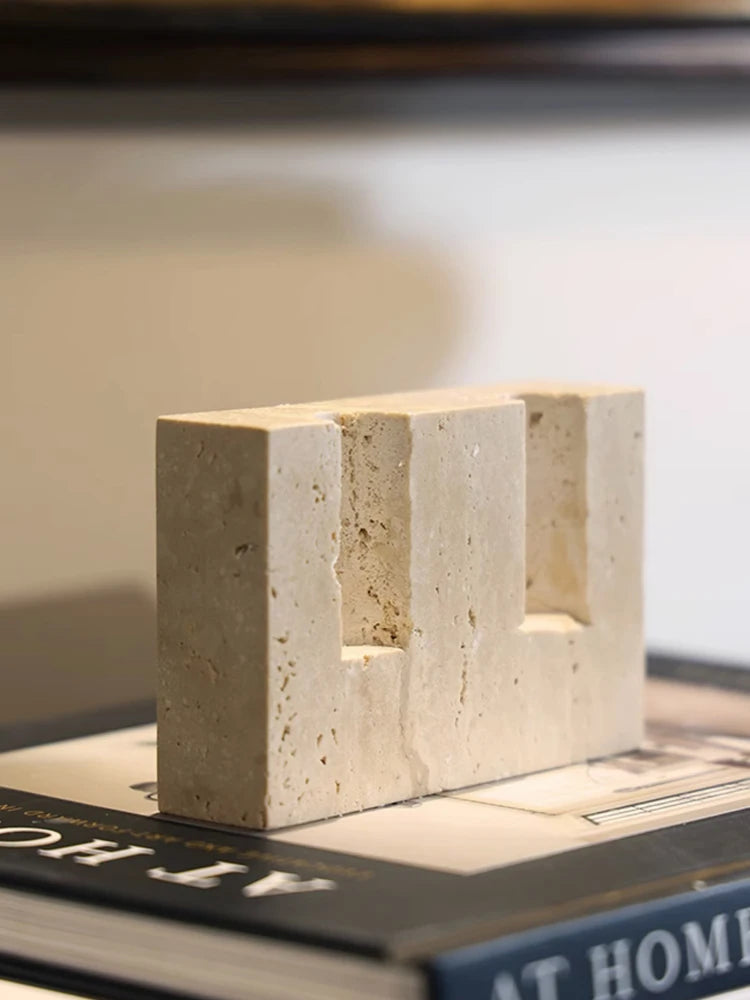 Holes Marble Candlestick Holder