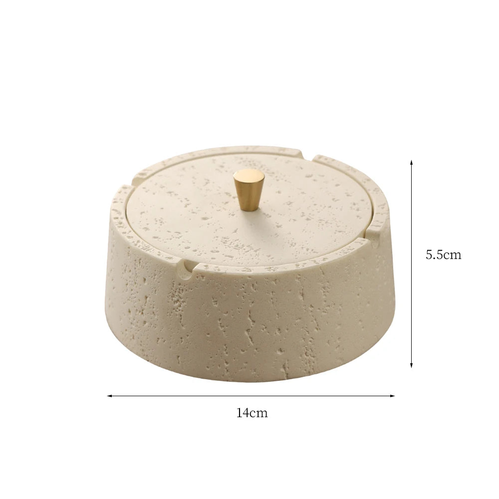 Retro Natural Travertine Ashtray