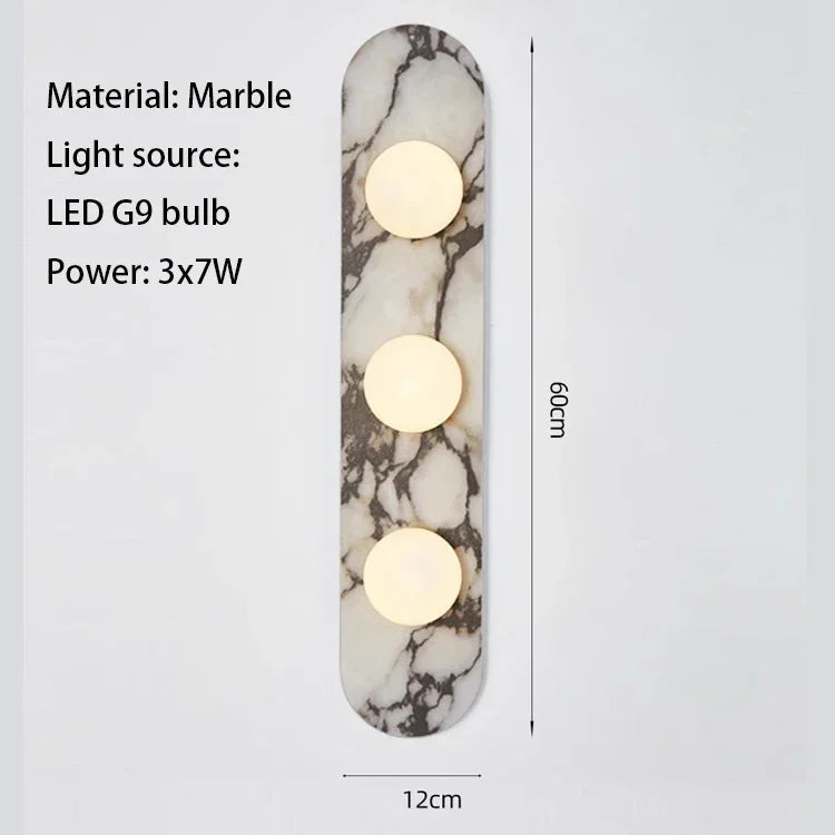 Designer Natural Marble Wall Lamp