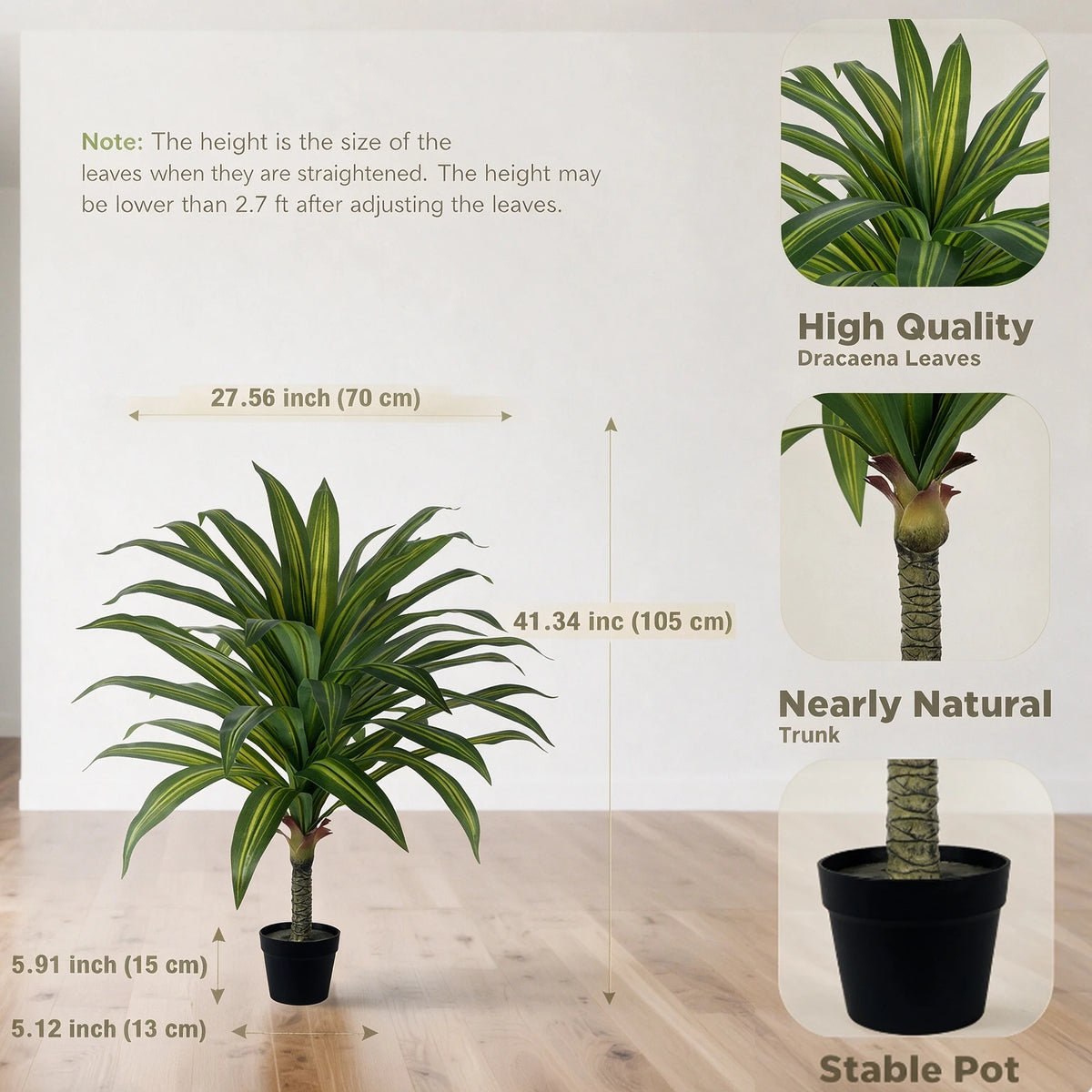 Fiddle Fig Tree in Black Pot