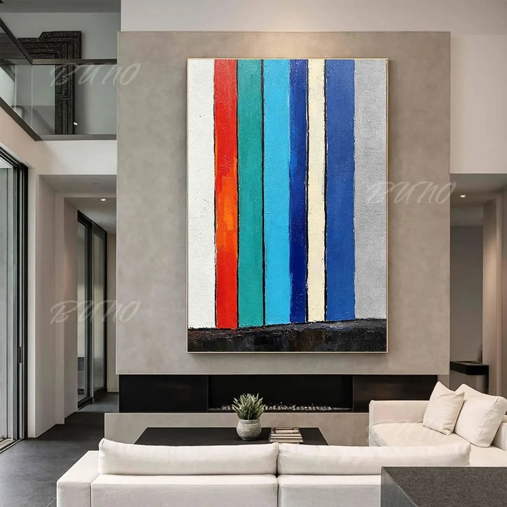 Vibrant Urban Impasto Art