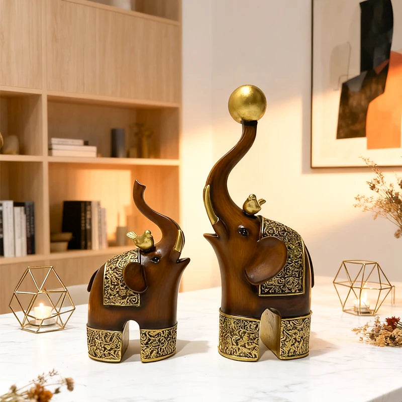 Wood-Grain Animal Sculpture