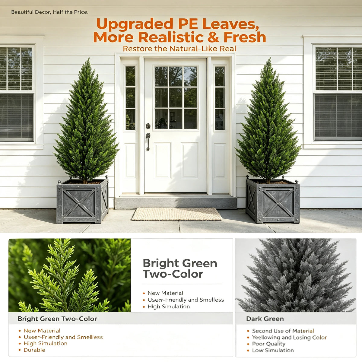 Artificial Cedar Topiary Tree Faux