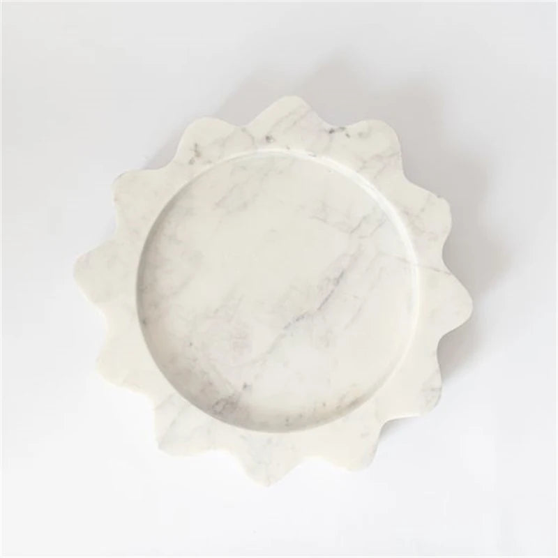 Natural Marble Travertine Serving Tray
