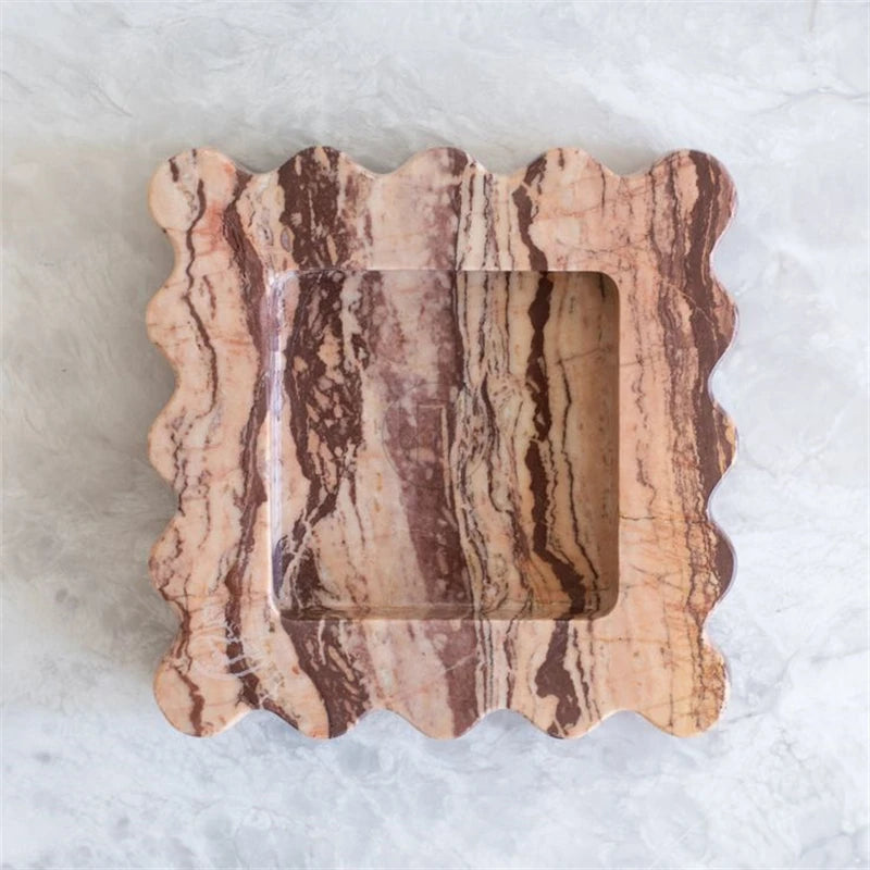 Natural Marble Travertine Serving Tray