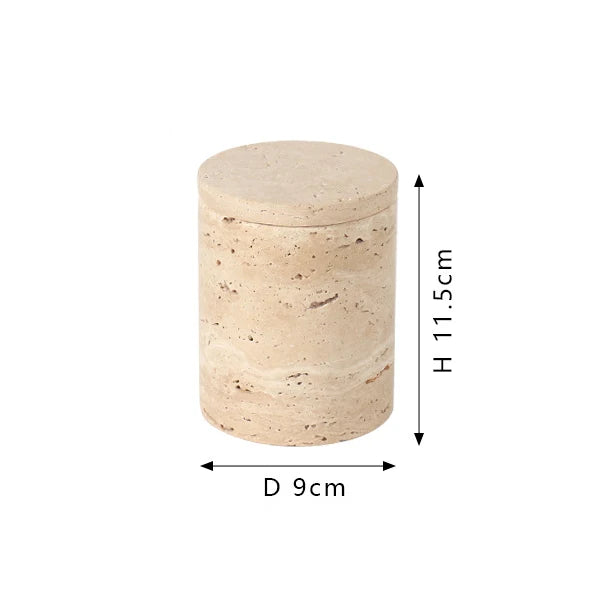 Travertine Storage Container for Jewelry