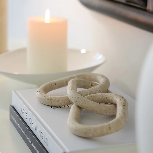 Marble Chain Link Decor for Coffee Table