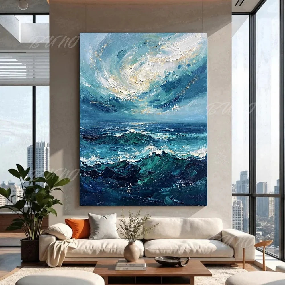 Textured Ocean Coastal Art