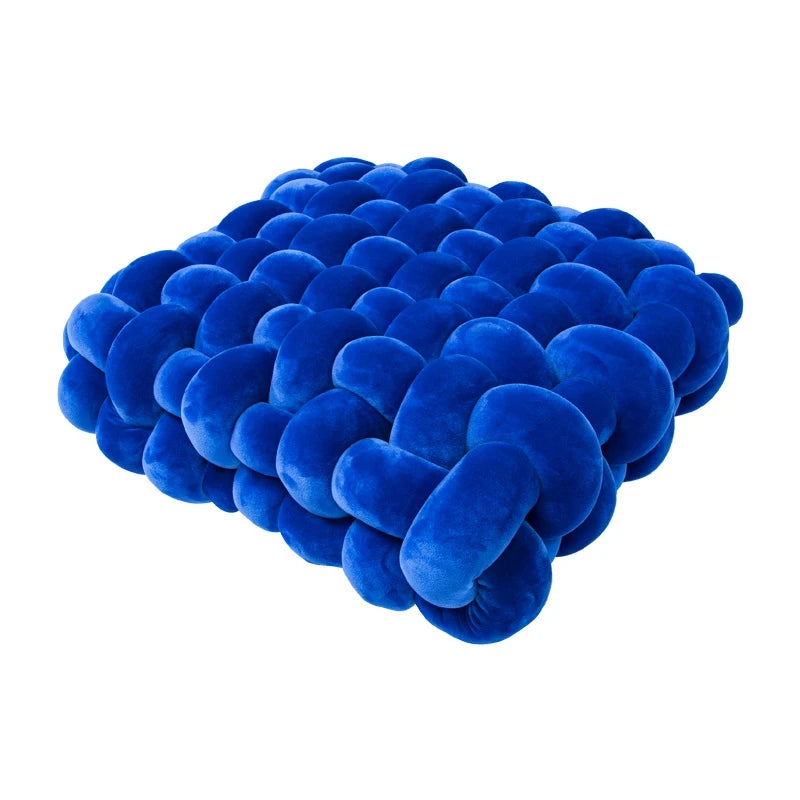 Green Knotted Plush Cushion